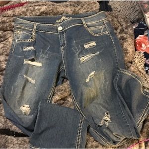 Almost Famius bootcut ripped jeans